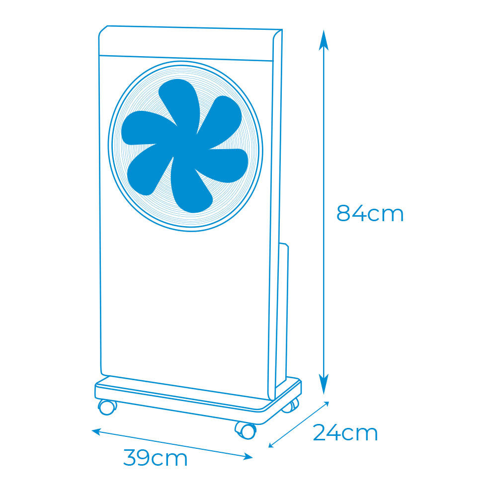 Ventilador nebulizador con mando 80W | EDM