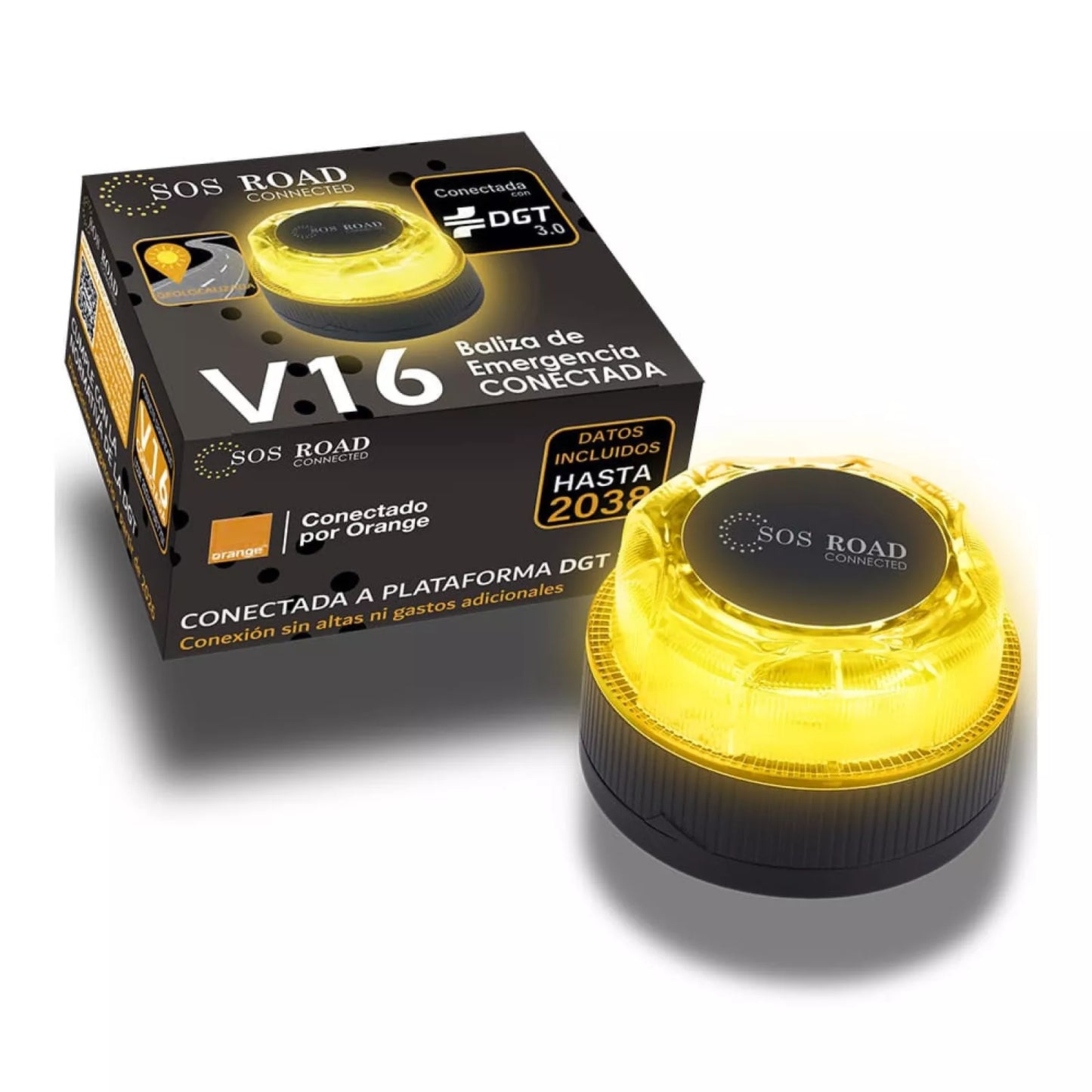 BALIZA V16 DE EMERGENCIA HOMOLOGADA CONECTADA GEOLOCALIZABLE CON DGT 3.0