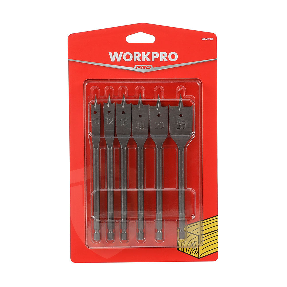 Juego brocas de pala 6 piezas | WORKPRO