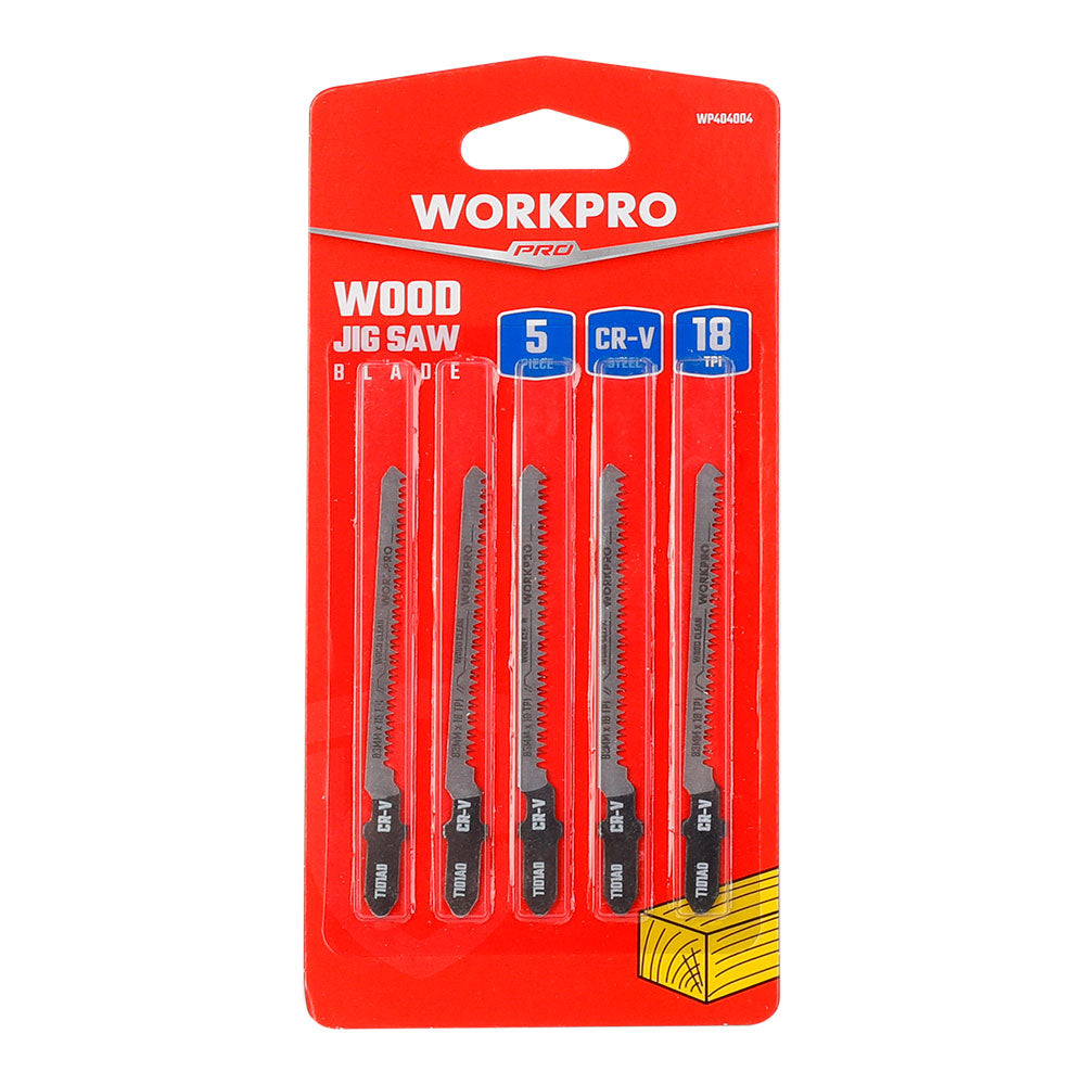 Hojas sierra de calar juego 5 piezas MADERA | WORKPRO