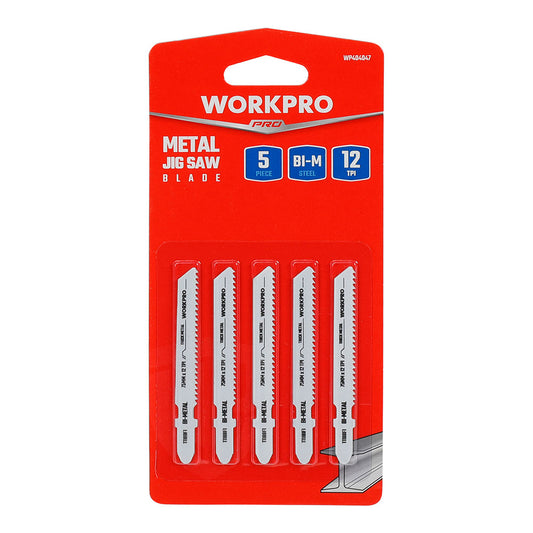 Hojas sierra de calar juego 5 piezas METAL | WORKPRO