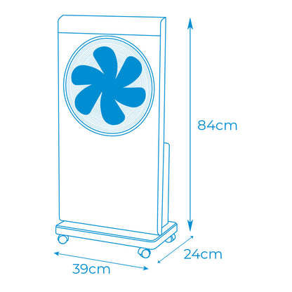 Ventilador nebulizador con mando 80W | EDM
