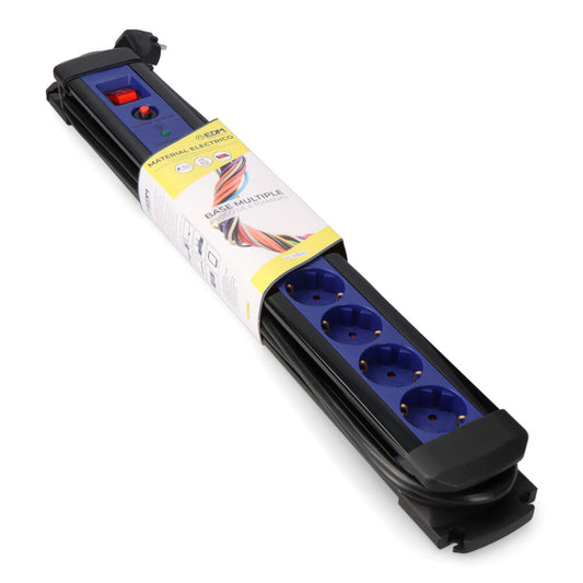 Base múltiple 8 tomas protector-interruptor | EDM