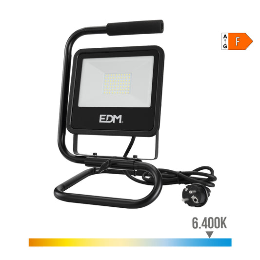 Foco proyector LED 50W con pie 6400K LUZ FRÍA | EDM