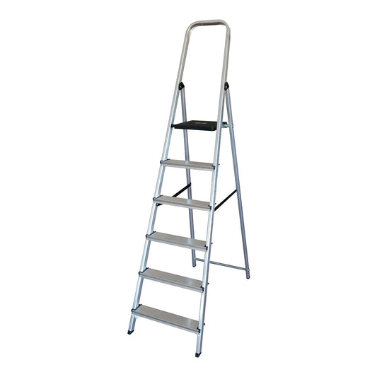 Escalera doméstica aluminio 6 peldaños | EDM