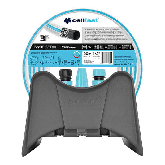 Set de riego basic ( manguera 12.5mm X 20m, soporte y conectores ) | CELLFAST