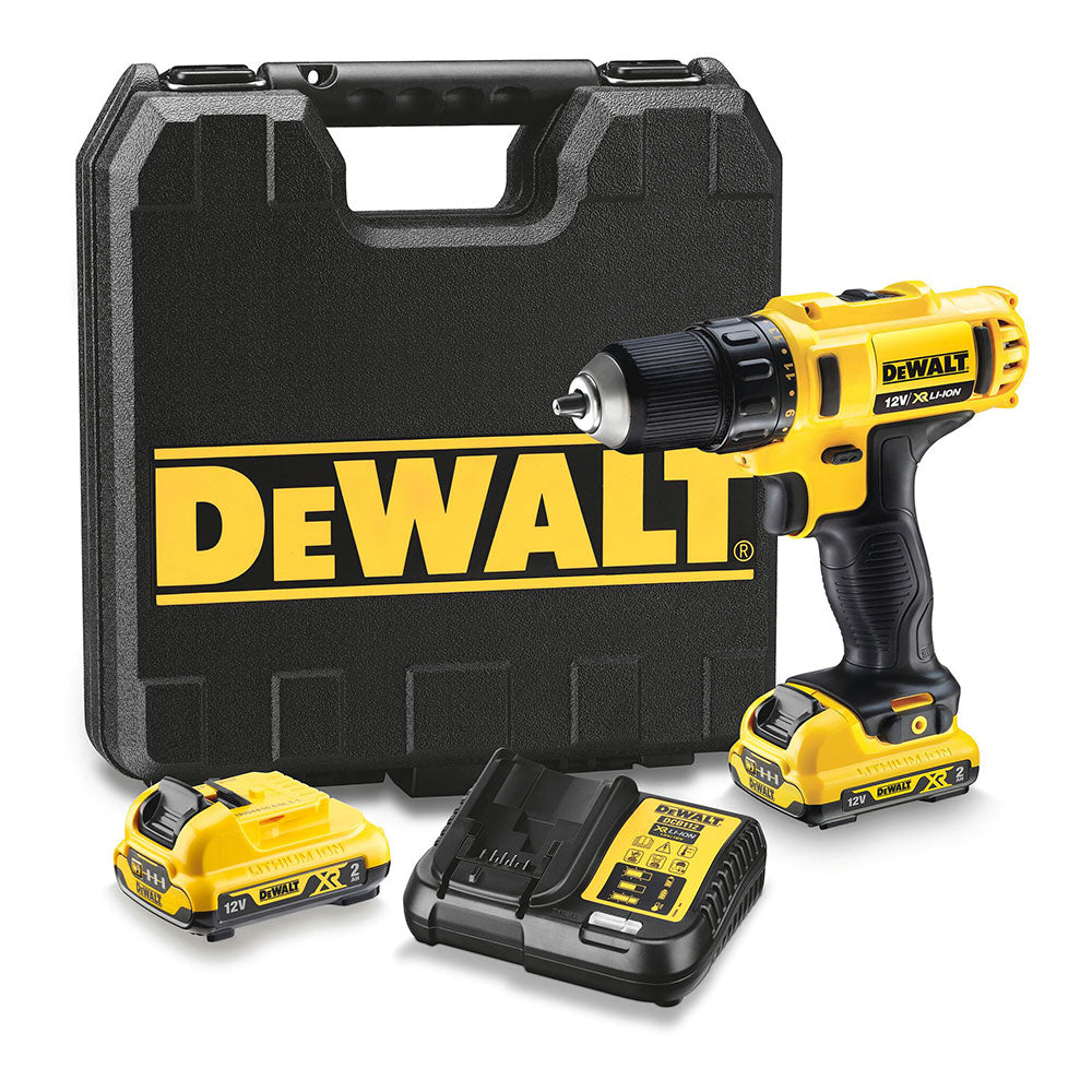 Taladro atornillador XR 10.8V 10mm 2 baterias cargador y maletín | DEWALT
